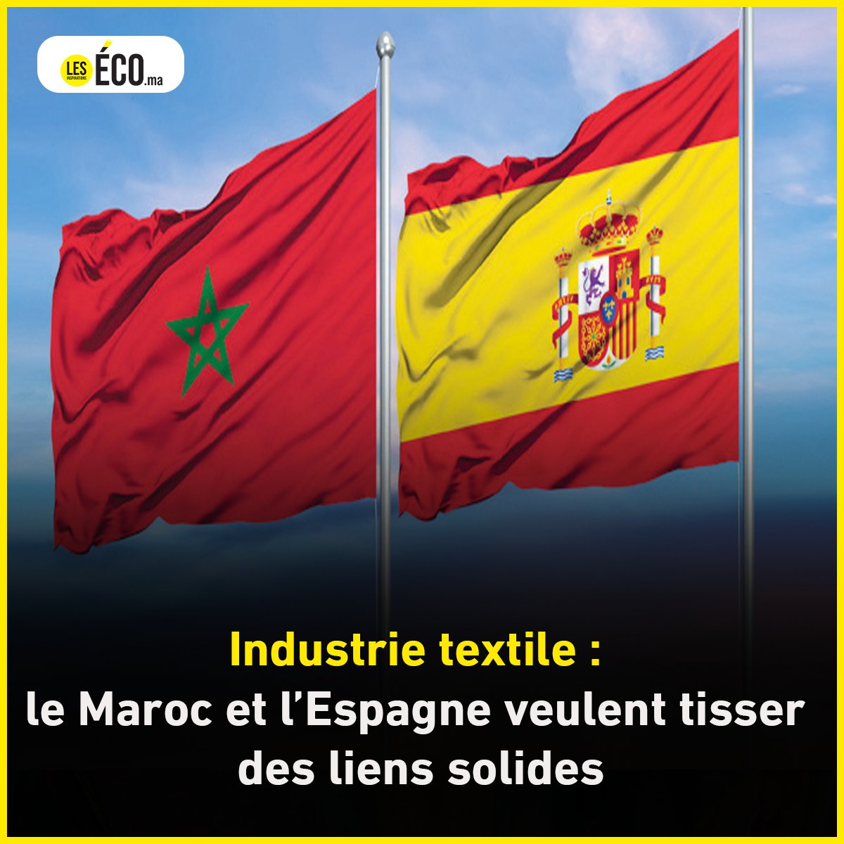 LesEcoMa's tweet photo. 🇲🇦🇪🇸| Industrie textile : le Maroc et l’Espagne veulent tisser des liens solides
https://t.co/EuD28DDc11
#maroc #espagne #textiles #industrie #TEXFOR #morocco #vetements #production https://t.co/qDmTciv42z