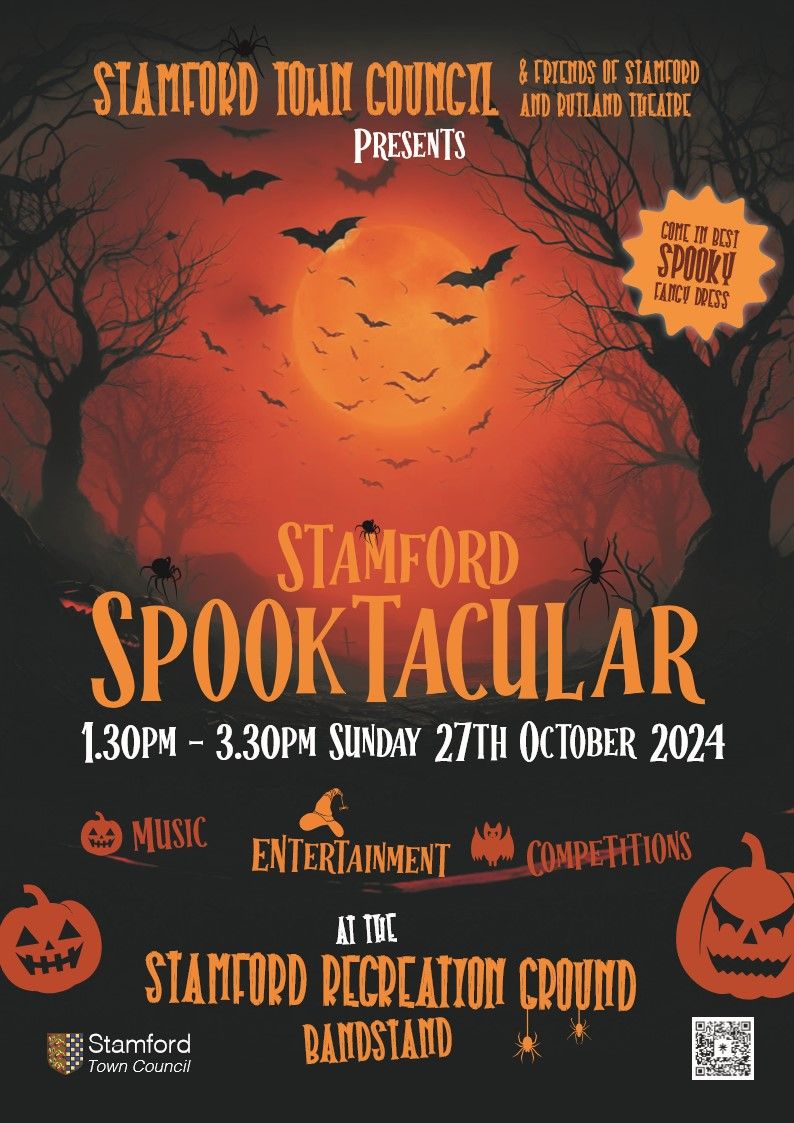 Here's a day for your diary! 📅 

The Stamford Spooktacular will take place on Sunday 27th October at Stamford Recreation Ground Bandstand between 1:30pm and 3:30pm. Come in your best spooky fancy dress!👻 

#halfterm #halloween #October #Stamford #events