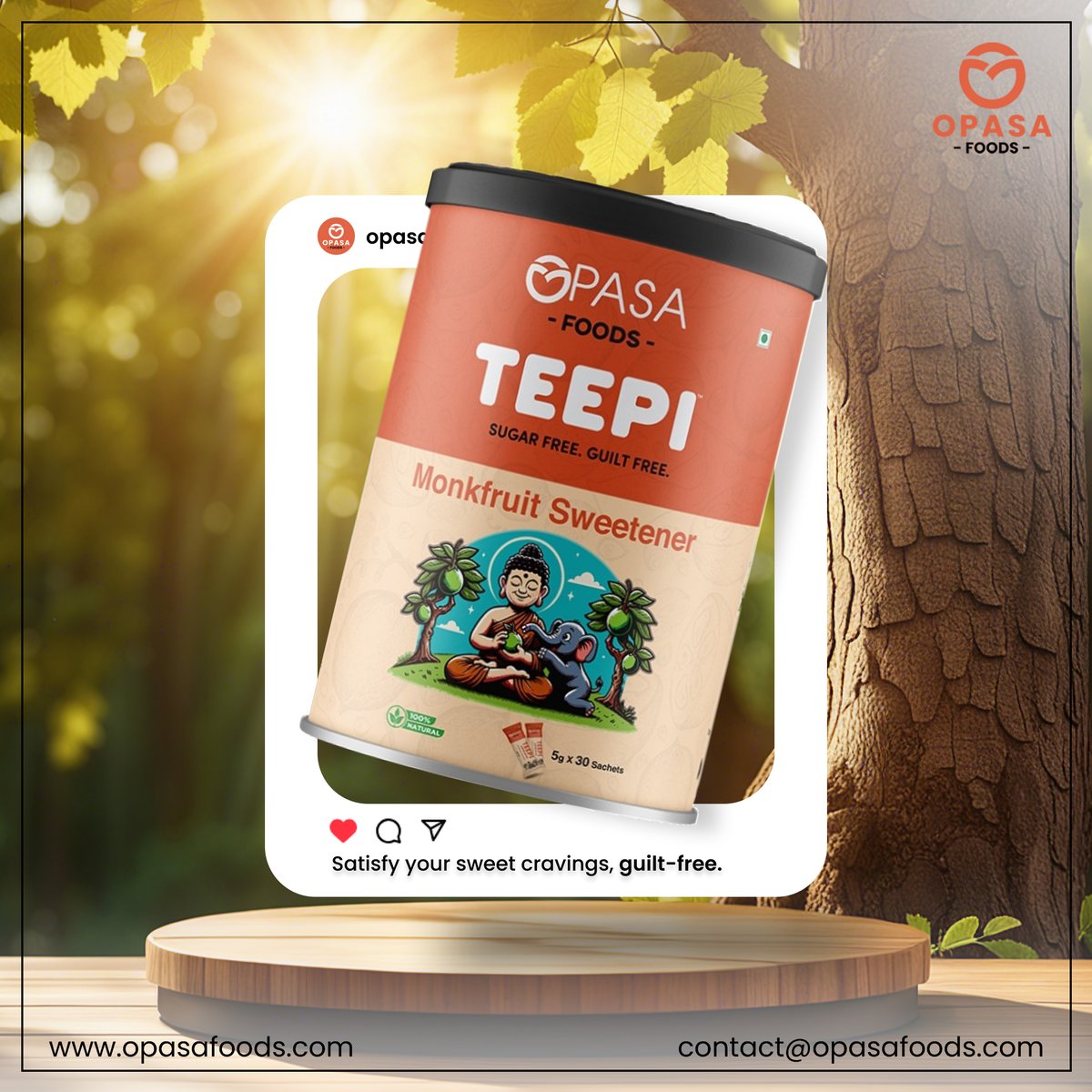 OpasaFoods's tweet image. Indulge in sweetness without the guilt! Satisfy your cravings with a treat that&apos;s as healthy as it is delicious. 🌿🍬 

#opasafoods #Teepi #MonkFruitSweetener #SugarFreeLife #DiabetesFriendly #HealthyEating #SugarAlternative #naturalsweetener #monkfruit