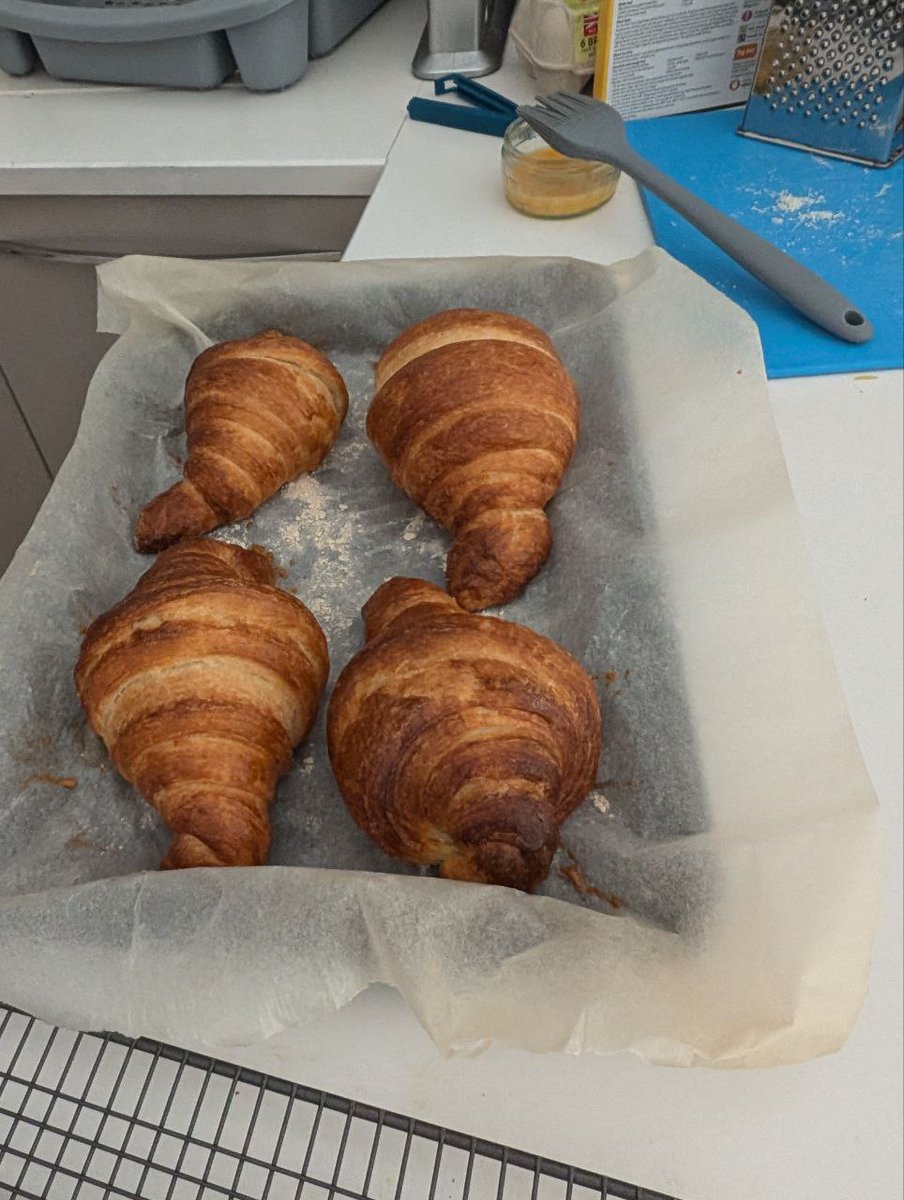 Now that I have too much time on my hands, my second ever attempt at croissants 🥐