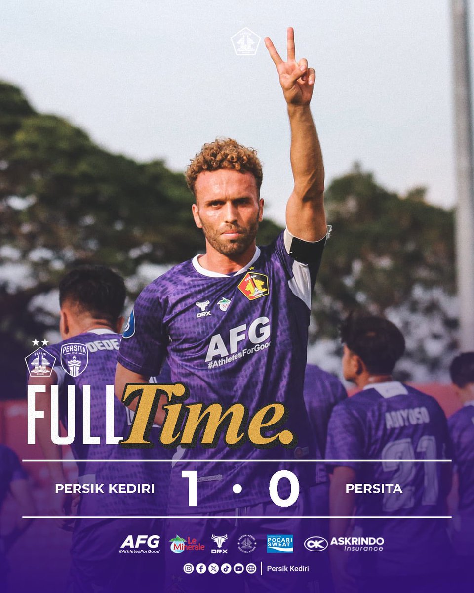 persikfckediri's tweet photo. 𝐌𝐀𝐓𝐂𝐇𝐃𝐀𝐘 𝟓 !

3 poin perdana di kandang ! 🔥💜

Full Time
Persik Kediri 1-0 Persita Tangerang

⚽️ Ze Valente

𝑪𝒐𝒎𝒆 𝑶𝒏 𝑺𝒂𝒓𝒅𝒖𝒍𝒂 𝑺𝒆𝒕𝒂 !
__
#Djajati
#PersikKediri
#KlubnyaKitaSemua https://t.co/Hzd5dKn3On