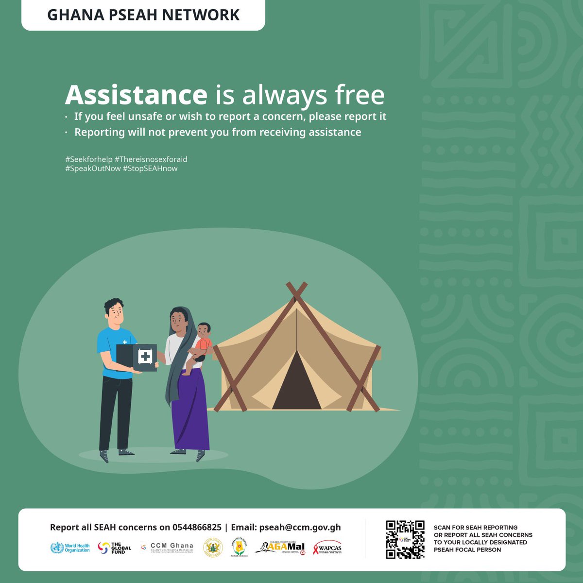 JoshuaBickerst2's tweet photo. you concerned that a member of your community is at risk of SEAH? You should contact 0544-866-825 #GhanaPSEAHNetwork 
#Thereisnosexforaid 
#Healthcaremustbesafecare 
@HFFG_Ghana 
@YHAG20 
@KayBenWilliams 
@WHO 
@UNICEFGhana https://t.co/Hy0peArijs