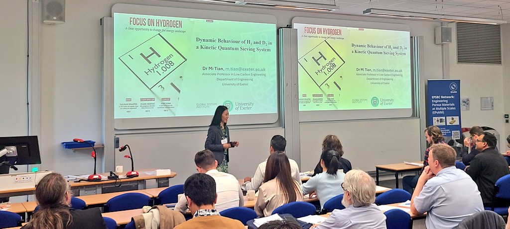 Final presentation of our first session on microporous materials is Mi Tian on 'Investigation of the dynamic behaviour of H2 and D2 in a kinetic quantum sieving system.' #EPoMM_UK
