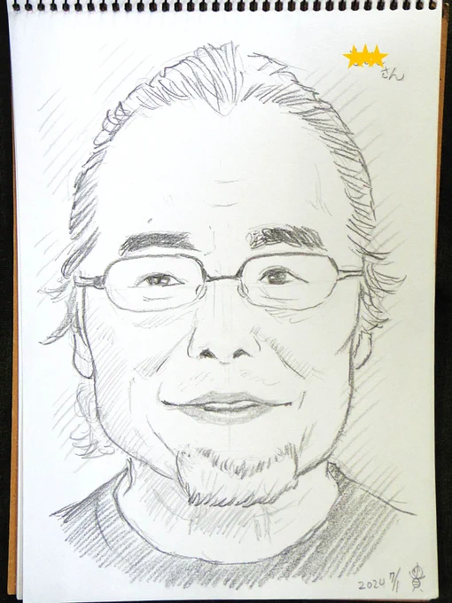 「さぎ沼アート展」でお描きした似顔絵を、お客様に許可いただき掲載✍️😊
アート展出展者のお一人、陶芸作品を出品されていたK氏!
ご本人のかっちょよさが良い感じに表現できたのでは?と自画自賛😋
陶芸の作品たちも素晴らしかったです✨
#宮前区 #似顔絵 #鉛筆画 #手描き 