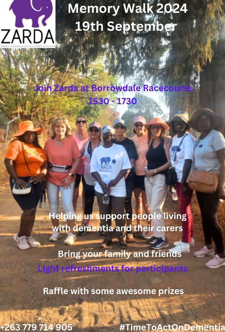 Join us tomorrow as we walk in remembrance of those affected by the disease.

#TimeToActOnDementia it#TimeToActOnAlzheimers
#WorldAlzheimersMonth