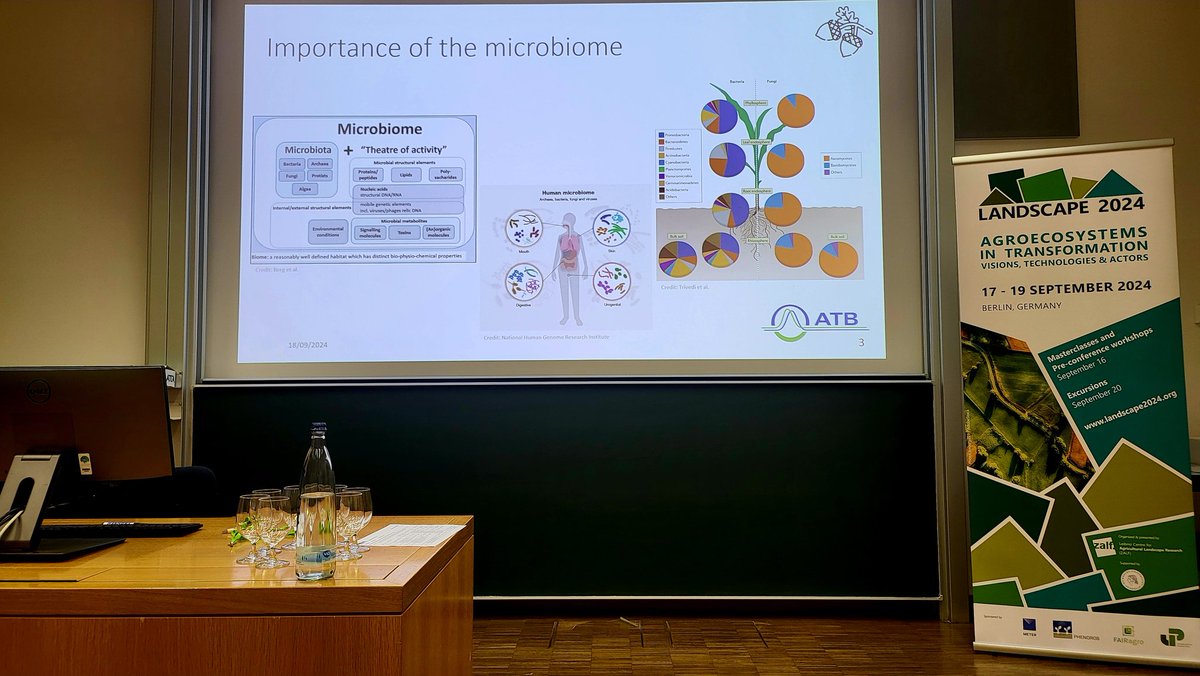 GBerg_ubt's tweet image. Three excellent @LeibnizATB #microbiome  contributions to #landscape2024 given by @DHofle @dinesh__krishna  and Denis Gunia, congrats @AAbdelfattah_