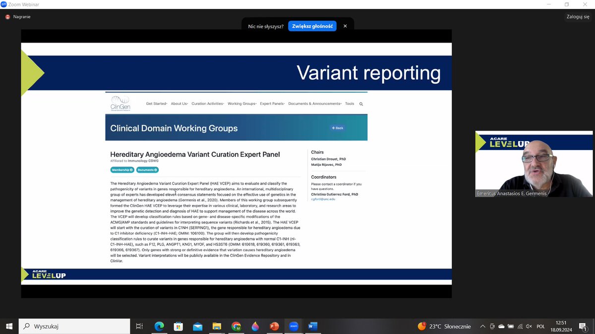 #ACARE LevelUp #Webinar | Dissecting molecular and clinical aspects of normal C1-INH #HAE
#angioedema