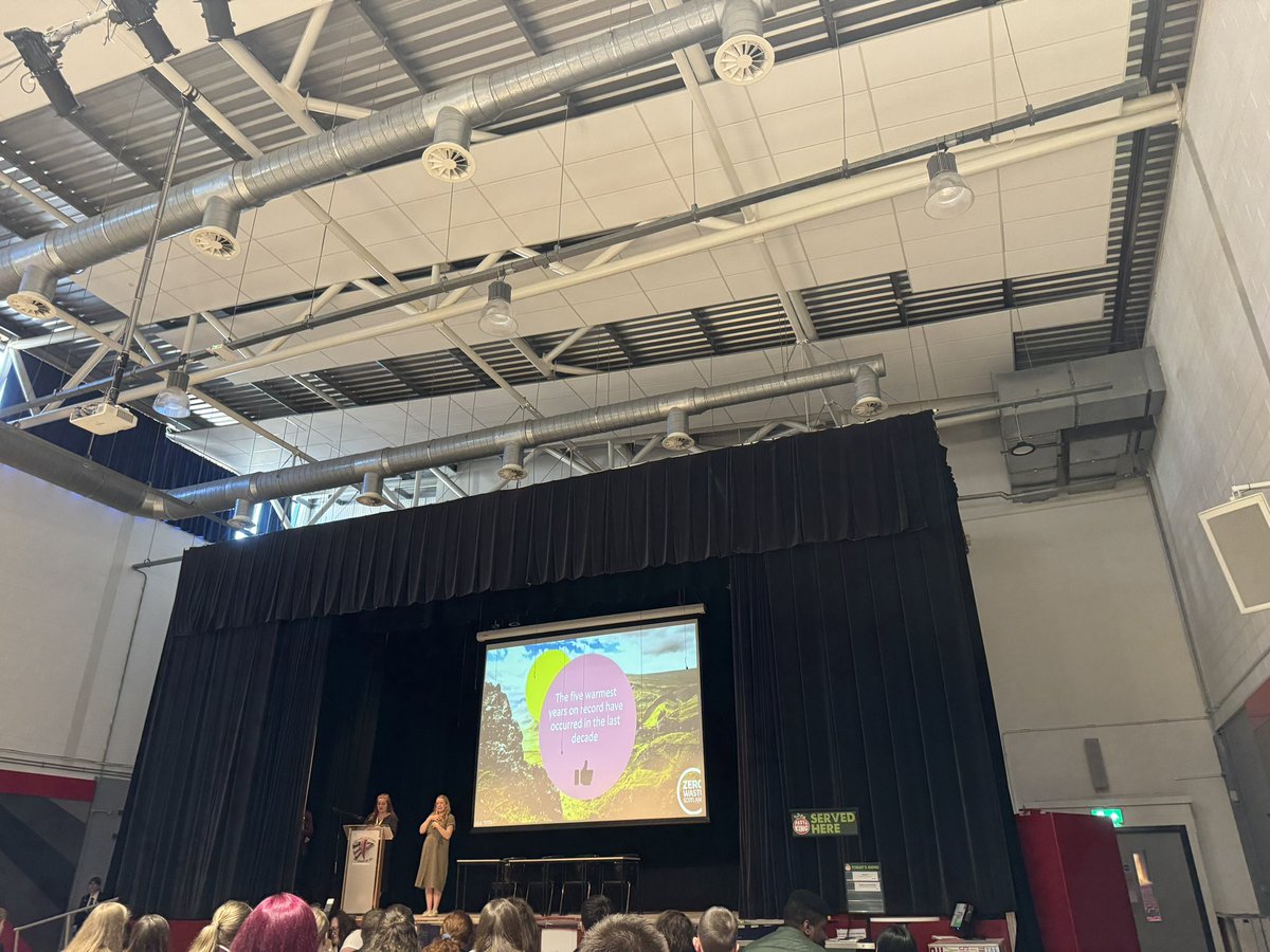 <a href="/Boness_Academy/">Bo'ness Academy</a> S2 Global goals class taking part in the First Falkirk Pupil Climate Summit.