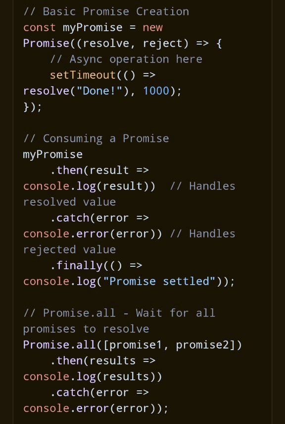 e_opore's tweet image. JavaScript Promises: A Quick Reference Guide ⬇️