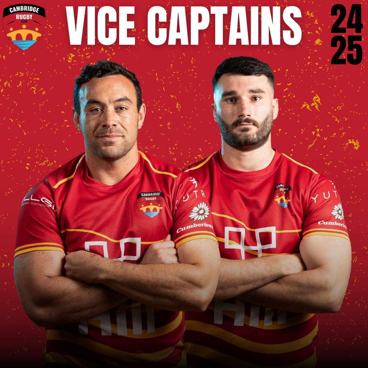 Cambridge Rugby 🏉 (@camrufc) on Twitter photo Head Coach Richie is pleased to announce that Louis Grimoldby and George Bretag-Norris have been named as the two Club Captains for the 2024/2025 Championship Season. They will be supported in their roles by two Vice Captains, Iestyn Rees and Matt Hema. 
Well done to all 👏🏼 Head Coach Richie is pleased to announce that Louis Grimoldby and George Bretag-Norris have been named as the two Club Captains for the 2024/2025 Championship Season. They will be supported in their roles by two Vice Captains, Iestyn Rees and Matt Hema. 
Well done to all 👏🏼