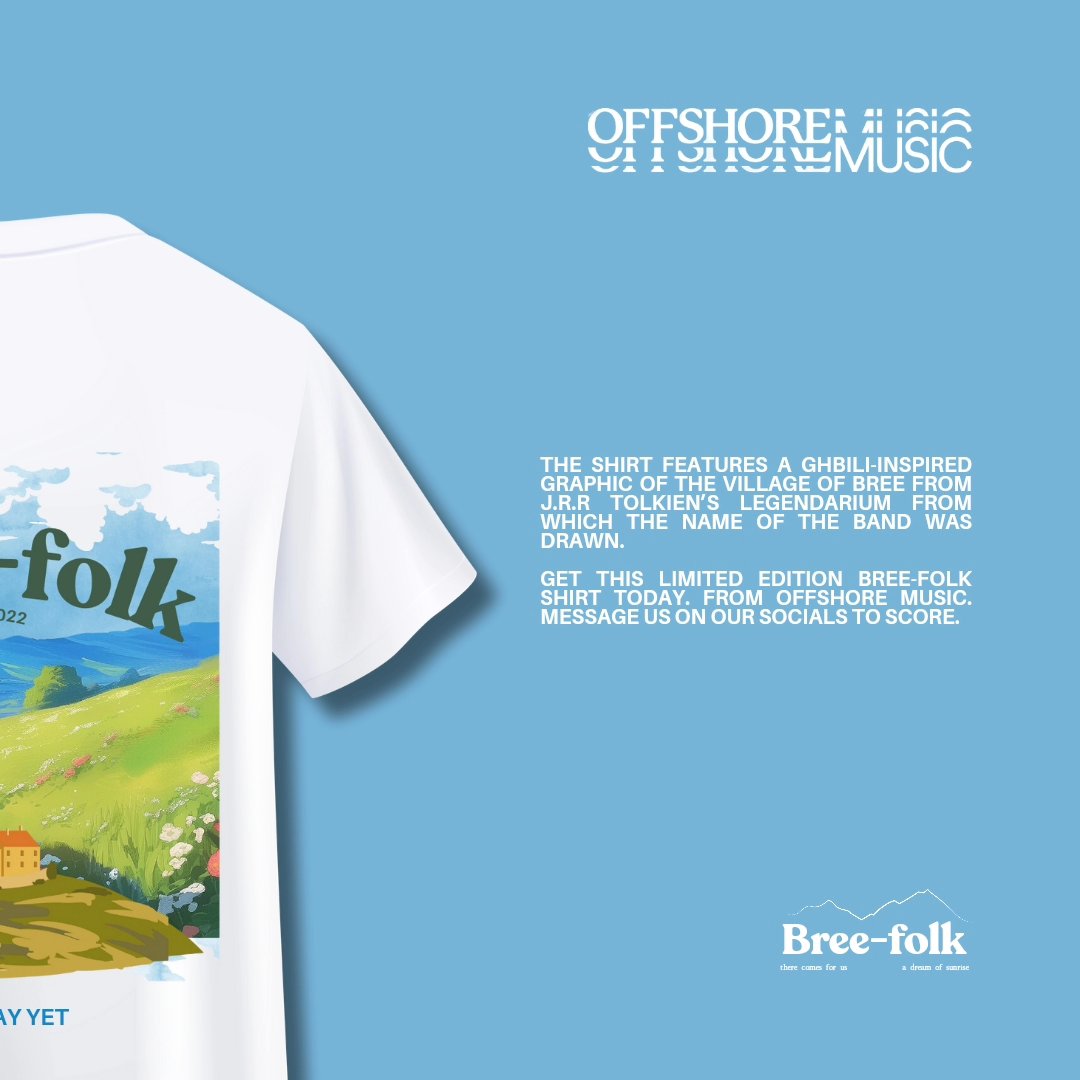 Breē (@musicofbree) on Twitter photo The newest shirt in the Bree Collection brought to you by <a href="/offshoremusicph/">Offshore Music</a> 🗻
The shirt features a Ghibli-inspired graphic of the village of Breé from J.R.R Tolkien's legendarium from which the name of the band was drawn. Shirt sizes from Small to 3XL available for Php 700 each. The newest shirt in the Bree Collection brought to you by <a href="/offshoremusicph/">Offshore Music</a> 🗻
The shirt features a Ghibli-inspired graphic of the village of Breé from J.R.R Tolkien's legendarium from which the name of the band was drawn. Shirt sizes from Small to 3XL available for Php 700 each.