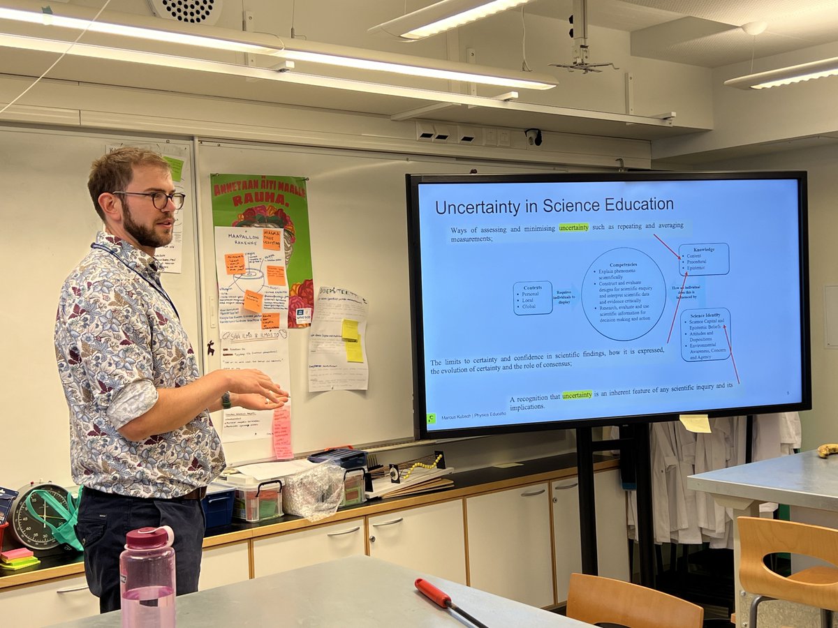 Antti Lehtinen (@anttileht) on Twitter photo Happy to have <a href="/MarKubsch/">Marcus Kubsch</a> here at Jyväskylä teaching our science teacher students about making sense of uncertainty in science classrooms. 🧮🔋💡 Happy to have <a href="/MarKubsch/">Marcus Kubsch</a> here at Jyväskylä teaching our science teacher students about making sense of uncertainty in science classrooms. 🧮🔋💡