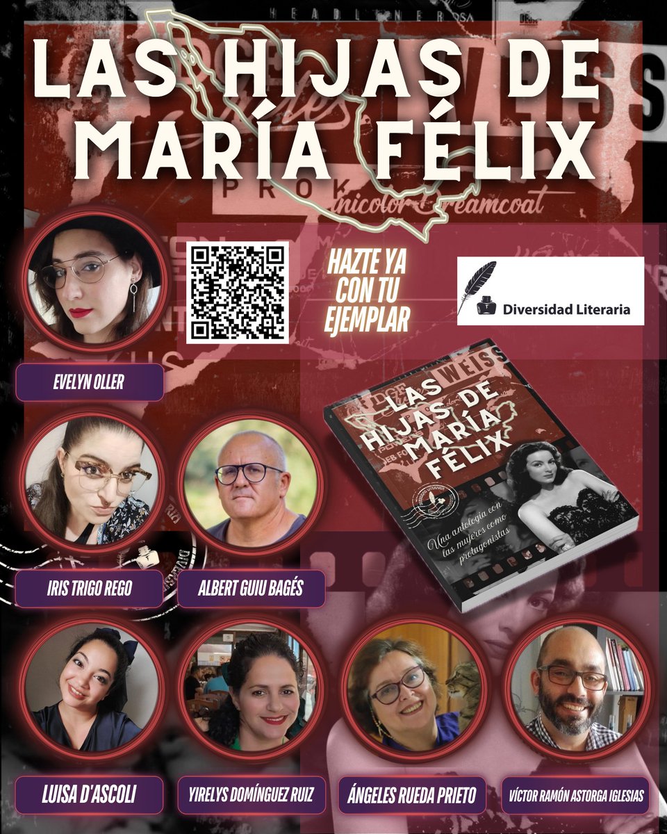 Diverliteraria's tweet photo. 📚 Participa en el Crowdfunding de "Las hijas de María Félix" 👩🏻‍🦱, una antología de relatos y textos protagonizados por mujeres 😊
👉🏽 https://t.co/CMz1ZxB2aX https://t.co/Zu4vnWzhtQ