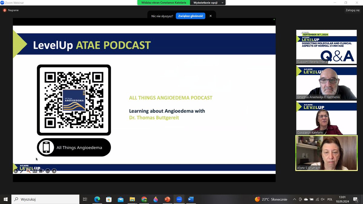 #ACARE LevelUp #Webinar | Dissecting molecular and clinical aspects of normal C1-INH #HAE
#angioedema