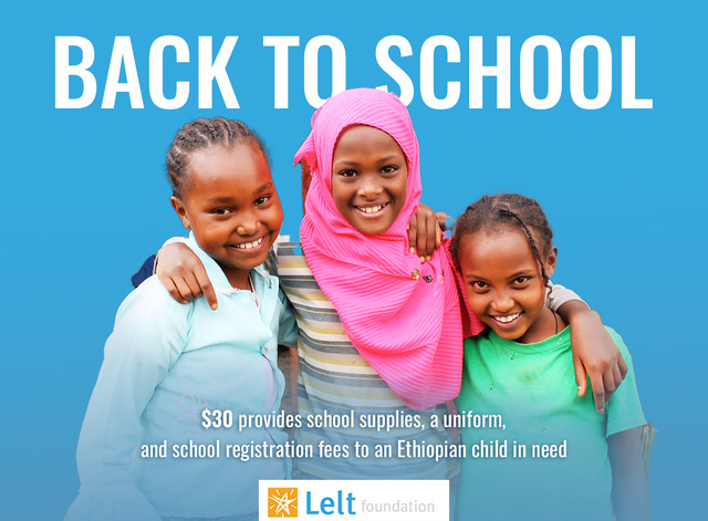 $30 is all it takes to get an Ethiopian child outfitted and registered in school for the year! Please donate today to help families that cannot afford school supplies and registration fees provide an education to their children. leltfoundation.org/donate