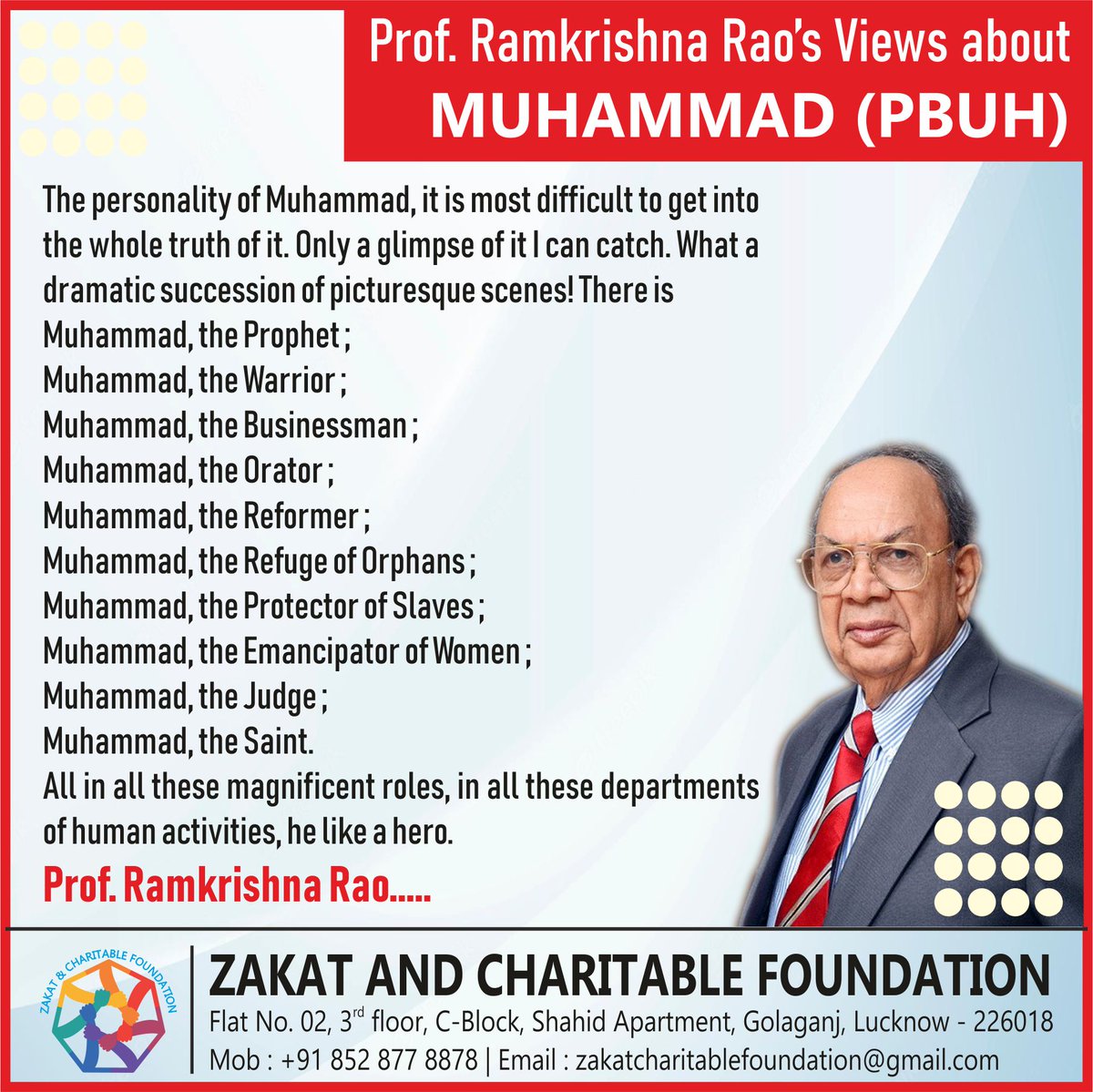 ZcfLko's tweet image. Ram Krishna Rao&apos;s Views about Prophet Muhammad (PBUH).
#ProphetMuhammadPBUH #KnowMuhammad #ramkrishnarao
