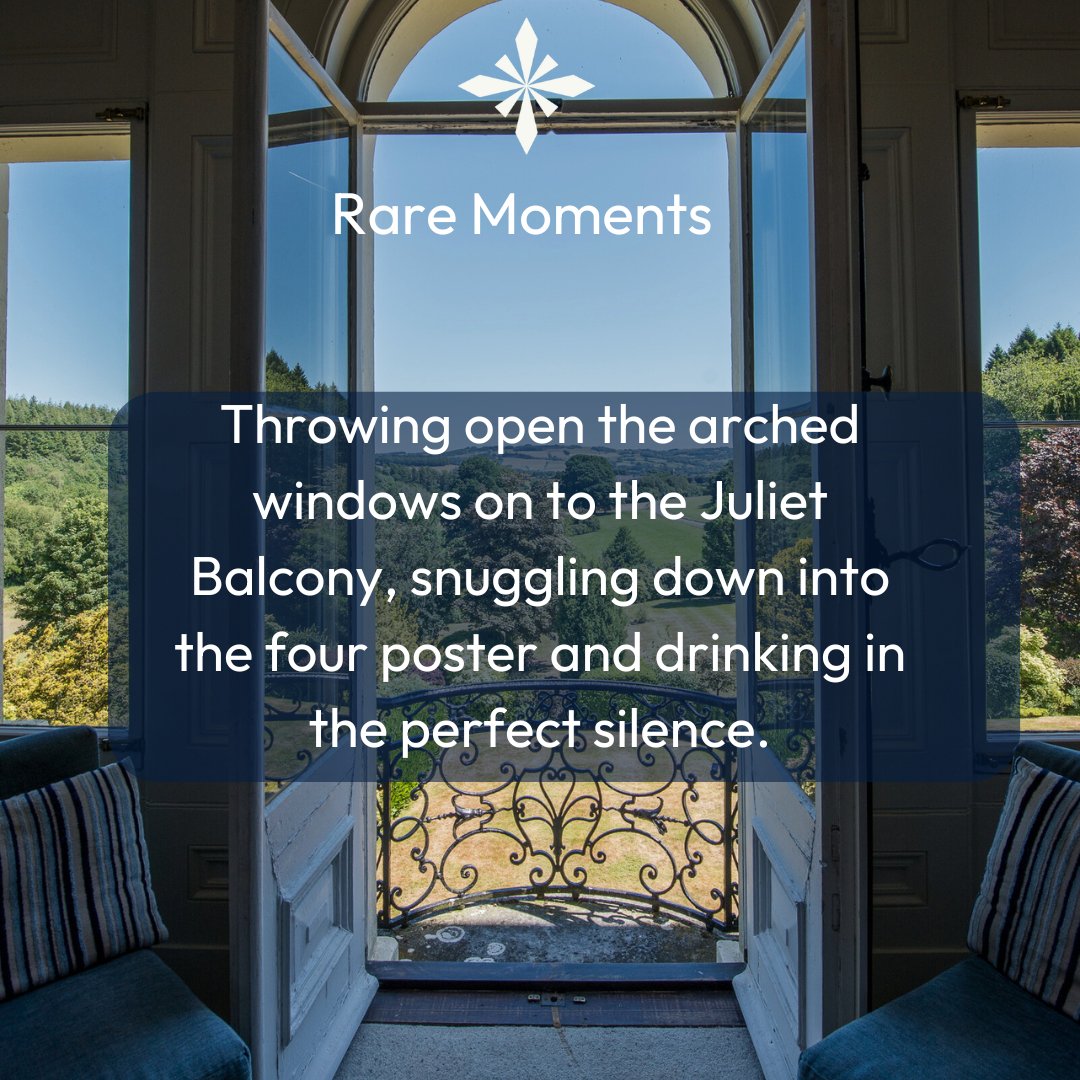 A rare moment with Rarebits Collection: Throwing open the arched windows to the Juliet Balcony, snuggling into the four-poster bed, and soaking in the perfect silence at The Falcondale. #RarebitsCollection #RareMoments #WelshEscape