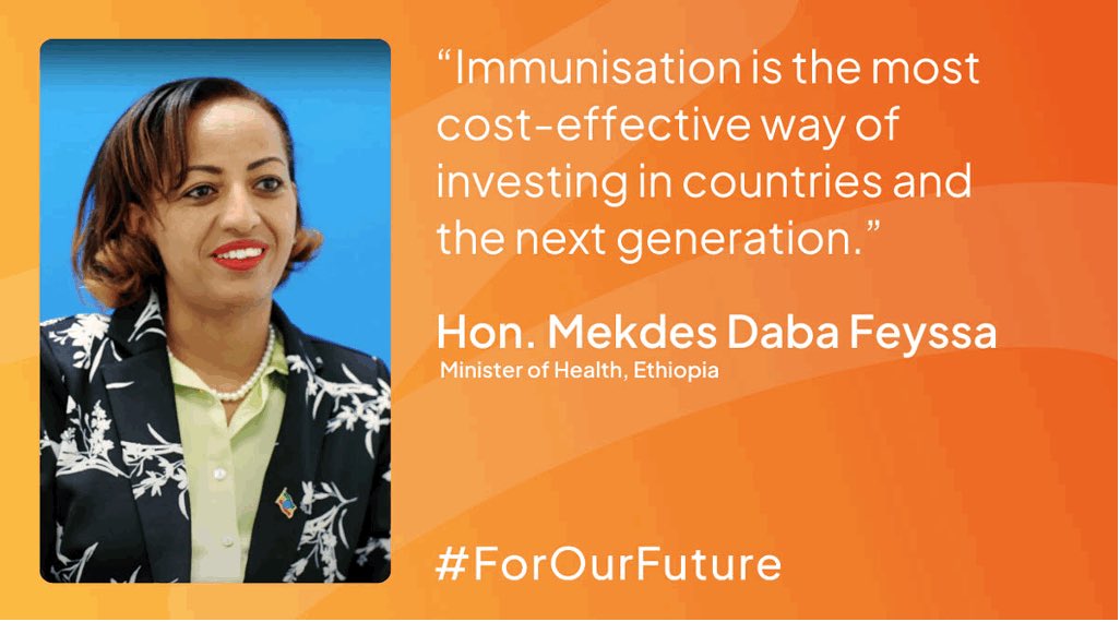 RebeccaPru34998's tweet photo. For $1 invested in vaccination, $21 is saved in health care costs, lost wages and lost productivity. Europe’s partners see the difference @Gavi is making. President @vonderleyen will you step up with an additional 20% #ForOurFuture? @ONEinEU #ONEActivists https://t.co/aSuWENqAMu