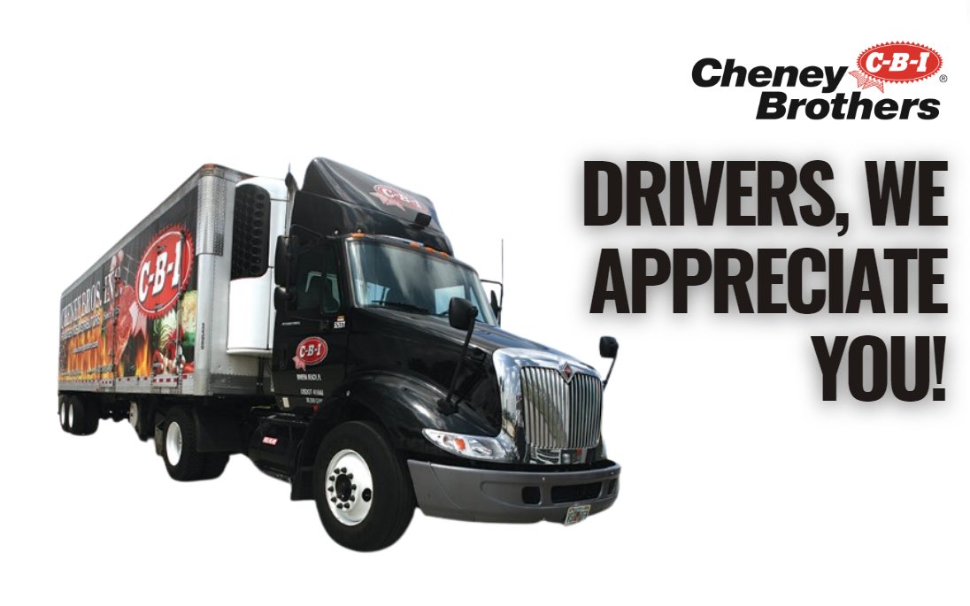 RicStapleton's tweet photo. Happy Drivers Appreciation Week to the Best Driver Team in the business! Hands-down! I am so thankful to have this group of professionals, taking care of our customers every day! ￼
#CheneyDriversAreTheBest 
#KeepYourEyeOnCBI ￼￼ https://t.co/e3heaTwPTN