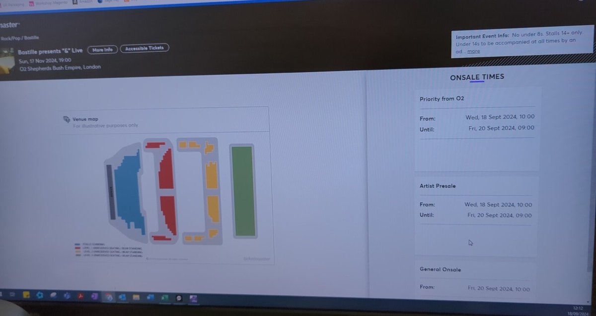 rebeccabeddows's tweet photo. How the hell are @TicketmasterUK this incompetent?!?? https://t.co/KP3ymt6b1p
