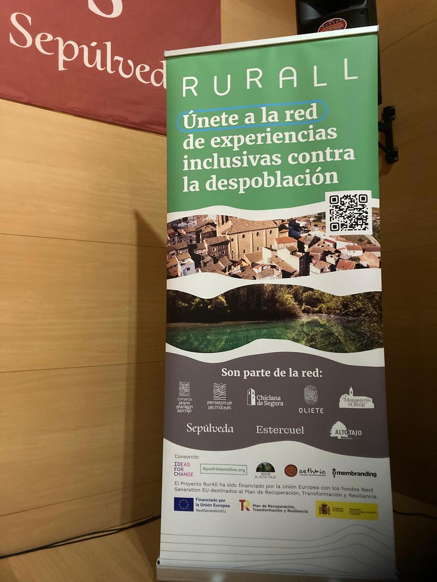 El proyecto #RurAll, financiado por la UE – Next Generation EU y el Ministerio de Industria Comercio y Turismo, celebra su evento final en #Sepúlveda👏🏽

El programa recoge la experiencia del proyecto, sus protagonistas y historias de turismo inclusivo, regenerativo e inspirador.