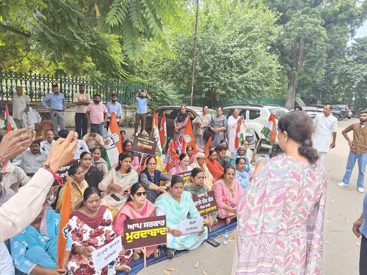LataVermaINC's tweet photo. प्रदेश में बिगड़ती कानून व्यवस्था को सुधारने के लिए आम आदमी पार्टी सरकार को जगाने के लिए डीएसपी ऑफिस के बाहर धरना दिया गया।
#aapdapaap #failsarkar #lawandorder
#punjabsarkar_murdabaad
#PunjabCongress #Zindabad https://t.co/t1mOMSZqKy