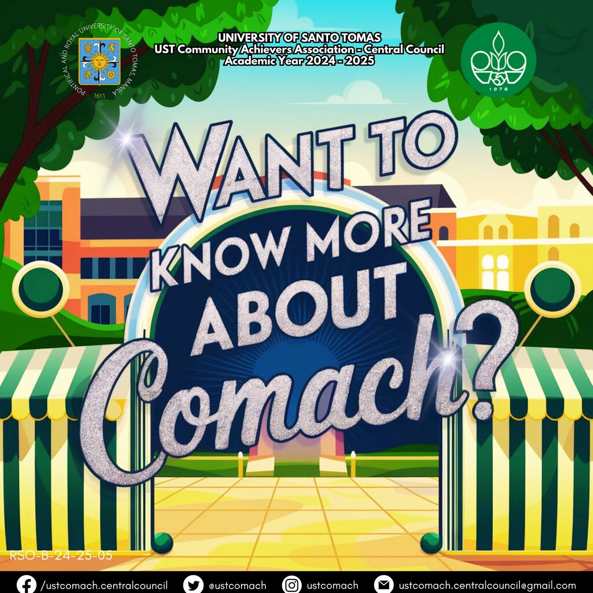 comachust's tweet photo. Hey there, Achievers 👋! Are you ready for a big surprise? We’re coming in live at the newest feature of the COMACH Central 💫, launching to you the UST COMACH website! Click the link or scan the QR code now! https://t.co/1YhIhWF8TA
