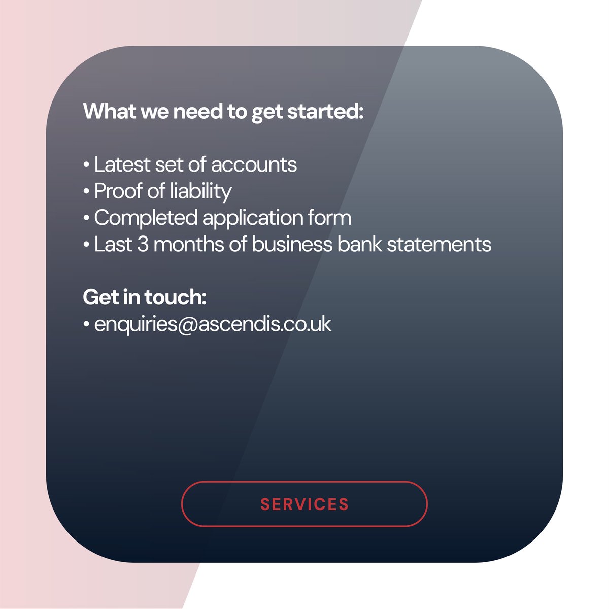 Need help managing your tax liability?
 
We offer flexible solutions to make it more affordable.
 
Don’t hesitate to get in touch:
• enquiries@ascendis.co.uk