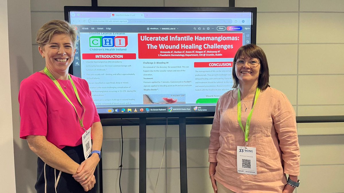 Annette Durkan (@annettedurkan) on Twitter photo Delighted to show our poster <a href="/_BDNG/">British Dermatological Nursing Group</a> conference .<a href="/CHI_Ireland/">Children's Health Ireland</a> <a href="/ISFcharity/">IrishSkin.ie</a> #ulceratedinfantilehaemangioma Delighted to show our poster <a href="/_BDNG/">British Dermatological Nursing Group</a> conference .<a href="/CHI_Ireland/">Children's Health Ireland</a> <a href="/ISFcharity/">IrishSkin.ie</a> #ulceratedinfantilehaemangioma