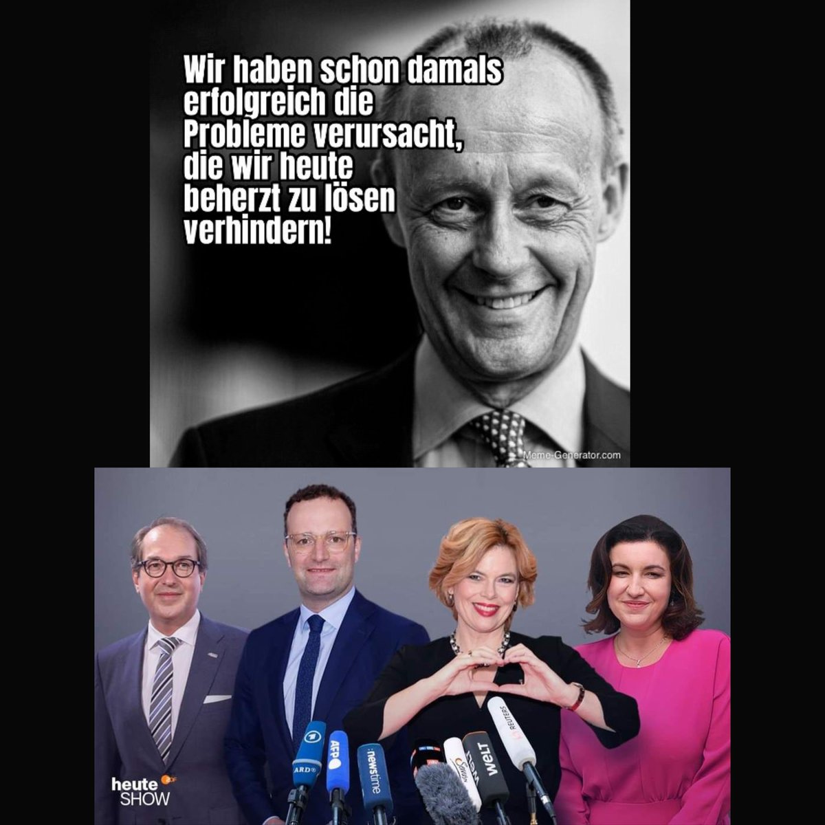 Gaga-Dobrindt, Masken-Jens, Nestlé-Julia und Flugtaxi-Doro. Diesmal unter der Führung von BlackRock-Fritz. Was stimmt mit den Leuten nicht, die glauben, dass das eine gute Idee ist?