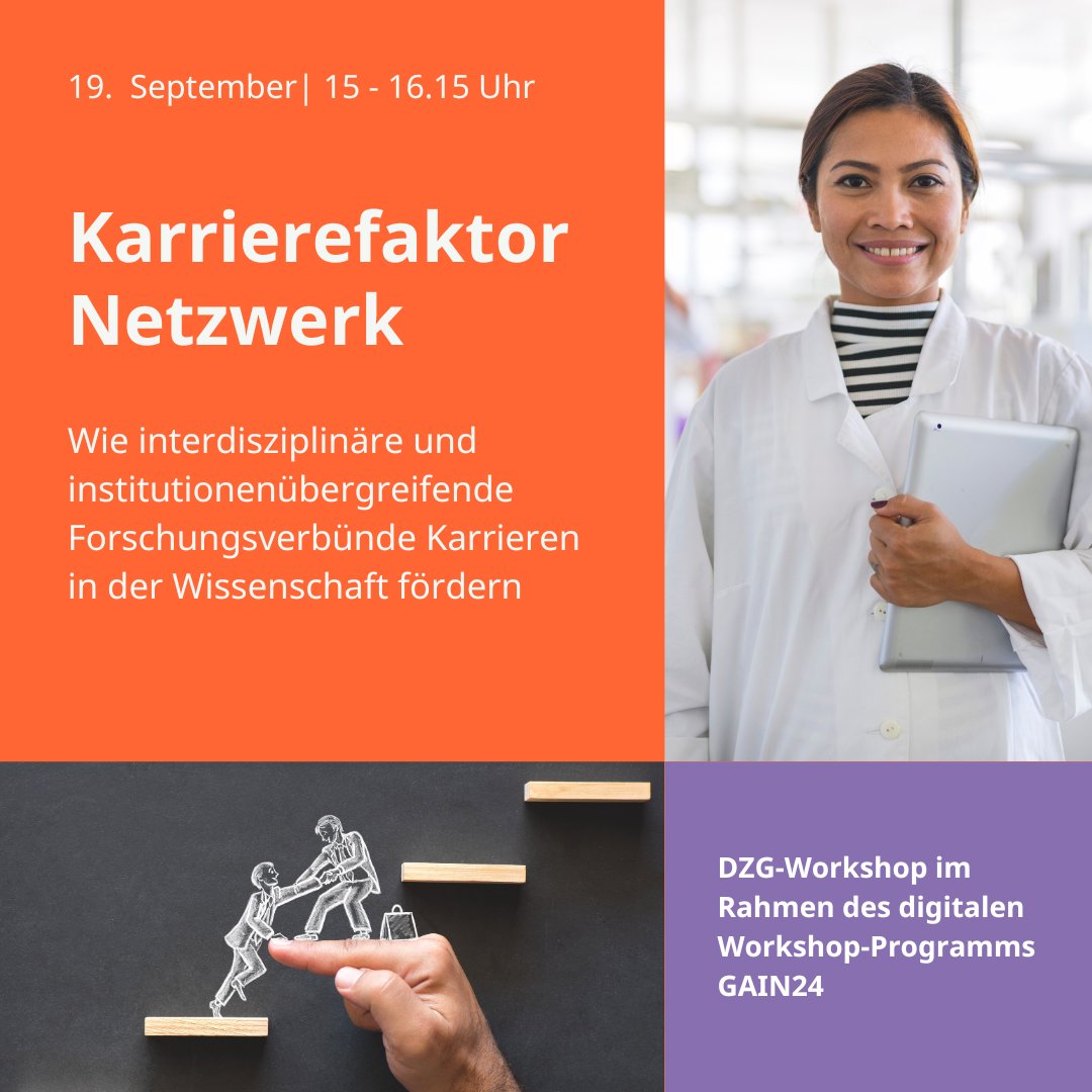 🔬⬆️Du möchtest deine Forschungskarriere voranbringen? Dann ist unser Workshop „Karrierefaktor Netzwerk“ genau das Richtige, sei dabei!
🚀Wie werden Forschungsverbünde zum Karrieresprungbrett? 
🛠️Welche Skills sind in interdisziplinären Netzwerken wichtig?
dzif.de/de/event/karri…