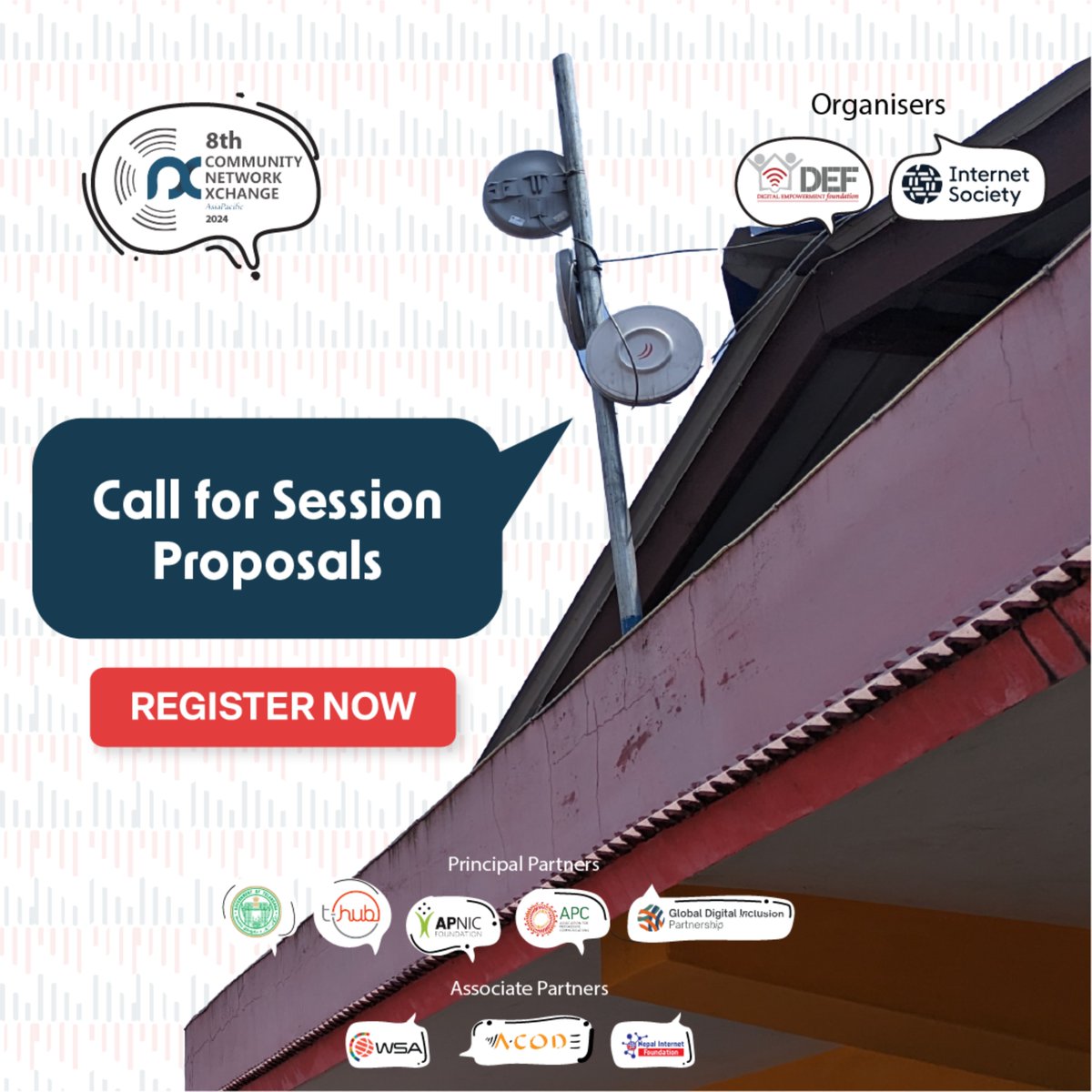 DEFindia's tweet photo. 📡Ready to build resilient communities?
Join us at CNX APAC 2024 to shape the conversation on 'Rights to Access & Access to Rights.' Submit your session proposals by 30th Sept 2024.
🔗 Register: https://t.co/yKf5MwrPyn
#callforsessionproposals @internetsociety https://t.co/9R3K6Hf3VN