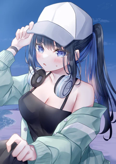 「待って、先生……」水着サオリすき #ブルアカ 