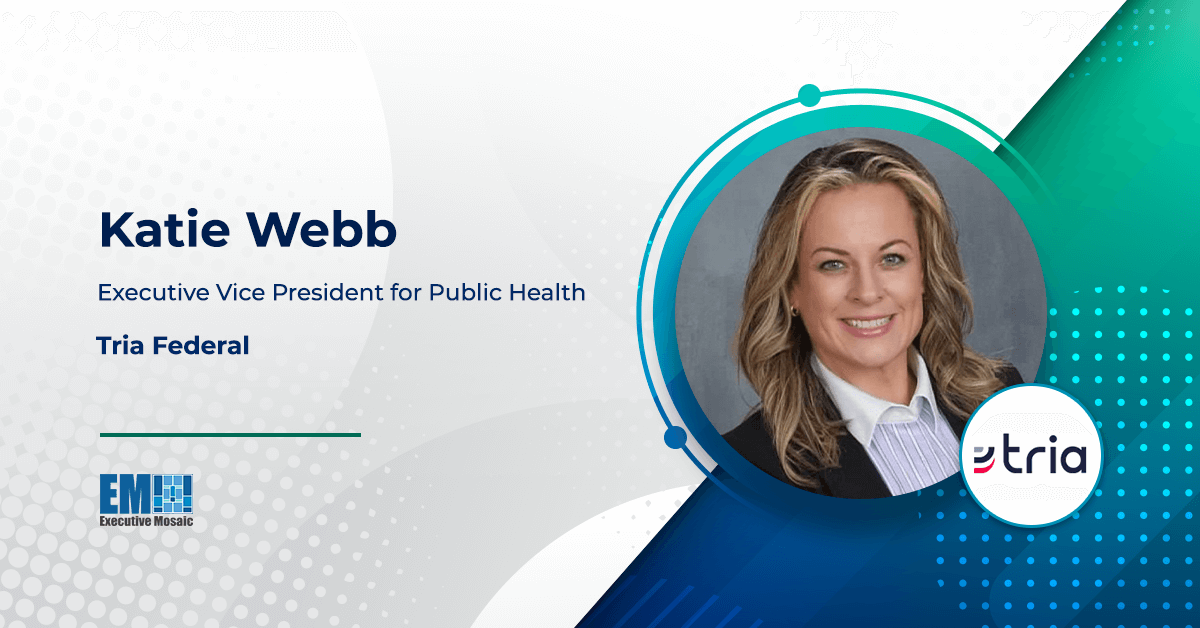 GovConWire's tweet photo. 🚀 Katie Webb has joined Tria Federal to serve as executive vice president for public health at the middle-market technology and advisory services provider.

Learn more about her: https://t.co/mLOIQgOSAT
__
#TriaFederal #ExecutiveMoves #News https://t.co/RIb8ssKqMu