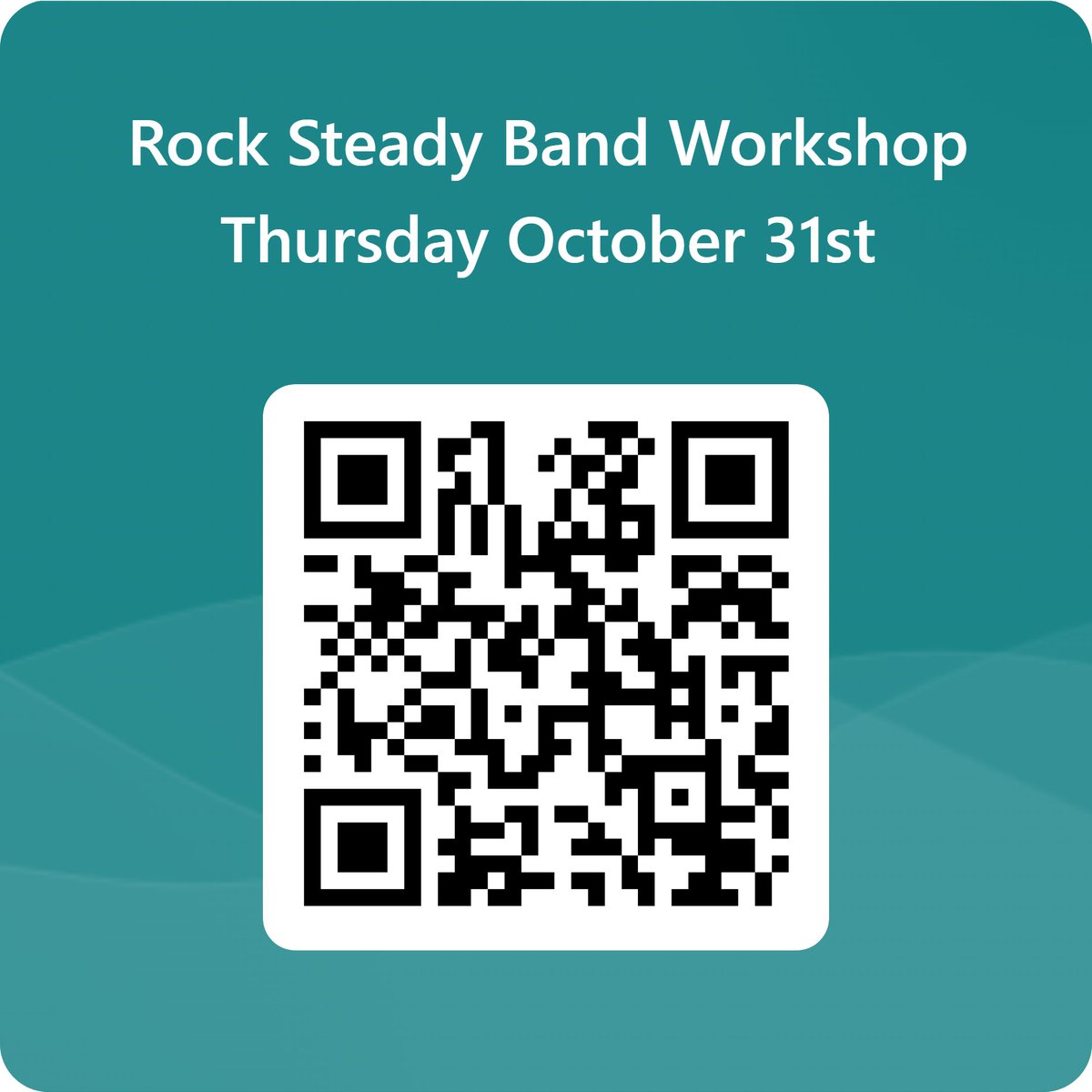 BAND WORKSHOP: 31st of October
We have the team from 'Rock Steady' coming to lead a band workshop for us this coming half-term. 

Fill in the form linked below if interested, and contact us if you want any more information.
forms.office.com/e/Xvg45GmX9Q