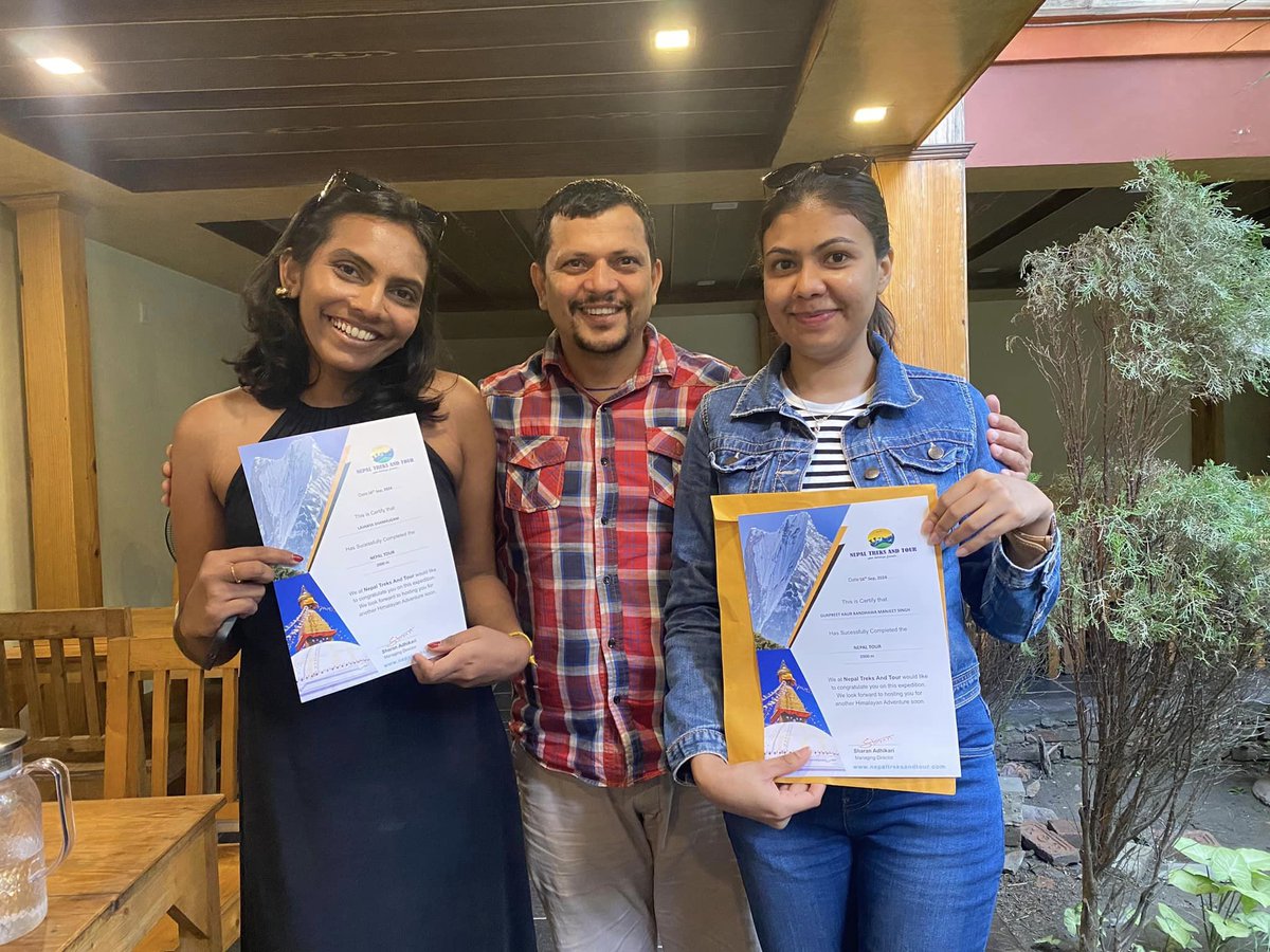 🎉 Congratulations to Our Wonderful Guests! 🎉

Thank you for choosing us to be a part of your Nepal adventure. We hope the memories of this trip stay with you forever, and we can't wait to welcome you back for more adventures in the future!

Safe travels and see you again soon