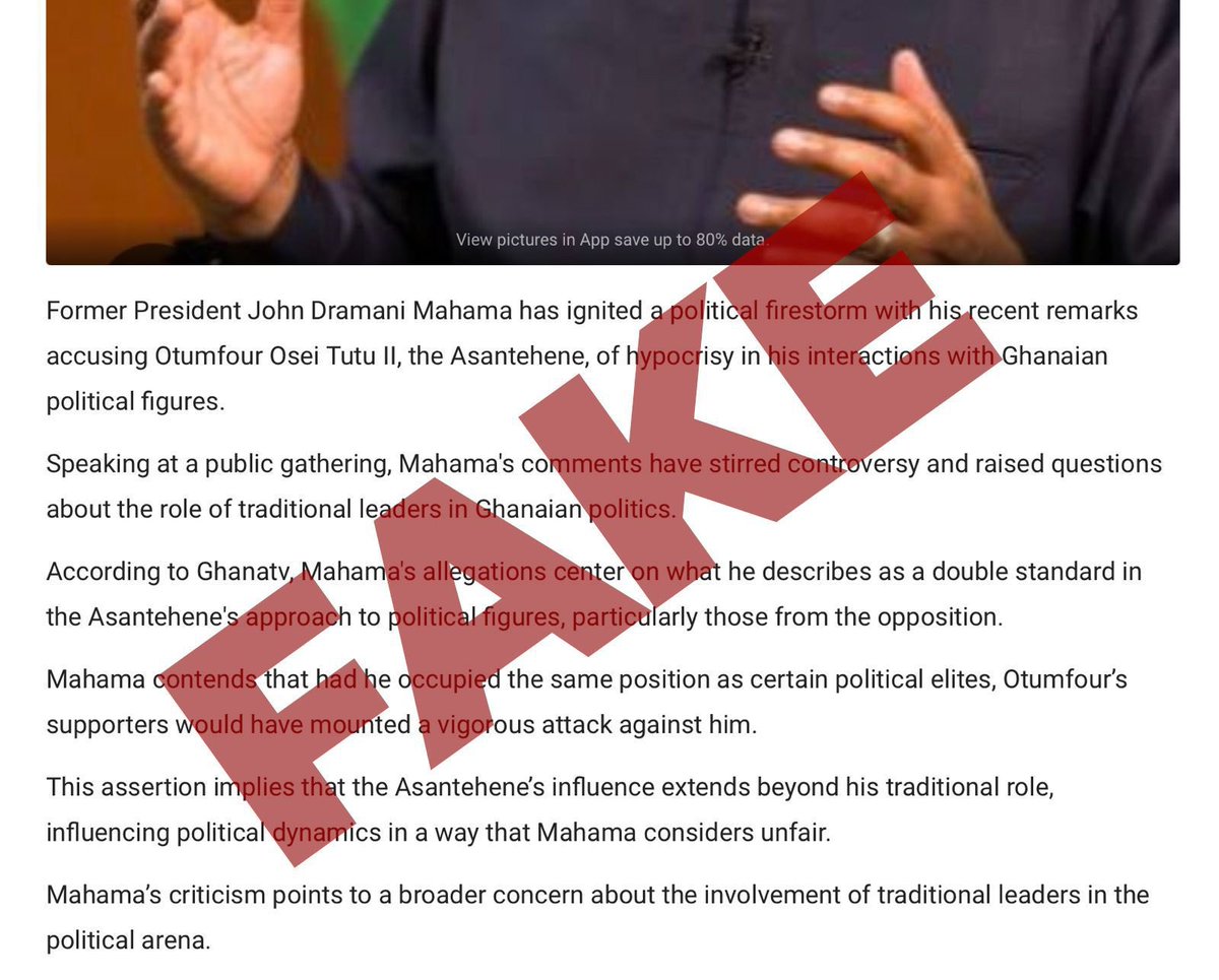 StanDogbe's tweet image. This is yet another piece of fake news circulated by the NPP and Bawumia Campaign team. Reeling from a potential loss in the December elections, the government, through its campaign team, has resorted to daily publication of fake news about the NDC leader, John Mahama, and other…