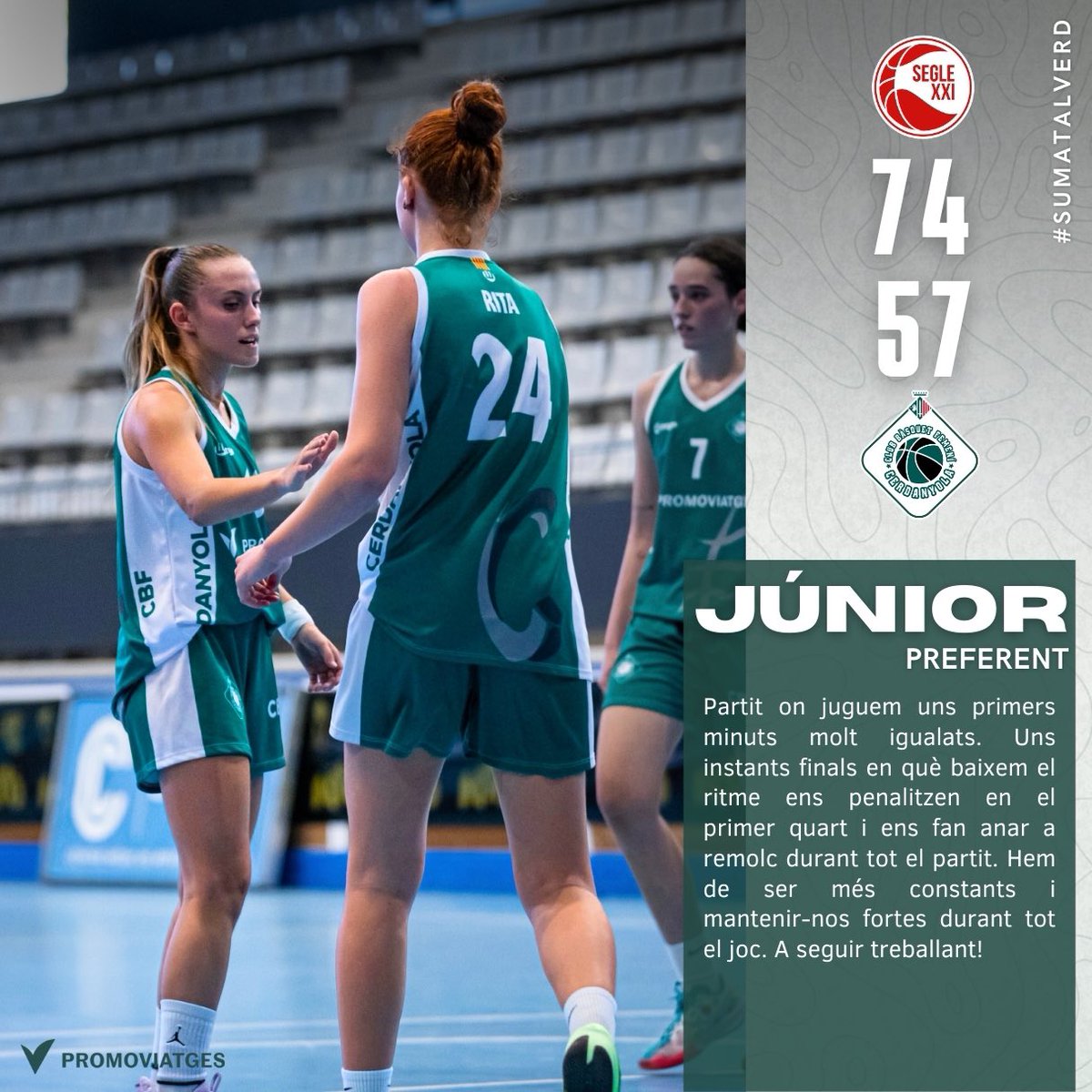 𝗥𝗘𝗦𝗨𝗟𝗧𝗔𝗧𝗦 𝗖𝗔𝗣 𝗗𝗘 𝗦𝗘𝗧𝗠𝗔𝗡𝗔! 💚🤟🏼

Imatges i resultats de les nostres jugadores aquest cap de setmana 🔥

#SumatAlVerd