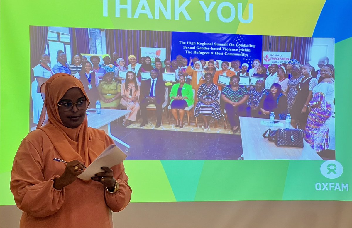 relonuganda's tweet photo. D2. Great presentation from @uganda_somali by #Siham on their journey to end #GBV during the learning review workshop in Ethiopia organized by @Oxfam. Kundos @OxfaminUganda for walking the talk. Your role in strengthening the capacity of local actors & RLOs has been proven today https://t.co/nFhObfekp1