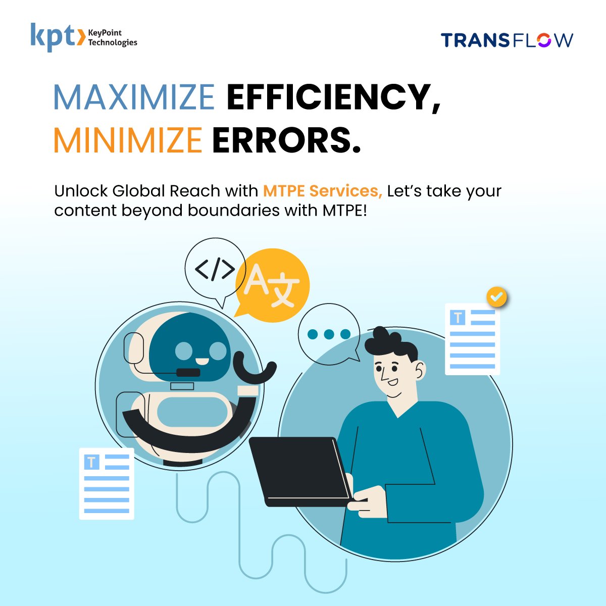 transflow360's tweet photo. Looking to expand your business worldwide? Look no further! 

At Transflow, we specialize in delivering top-notch MTPE services.

Request a demo: https://t.co/t0j5qzgkoM

Contact us: +91 9908328830
E-mail: Info@transflow360.com

#MTPE #MachineTranslation #TranslationServices https://t.co/kqwoLfvajo