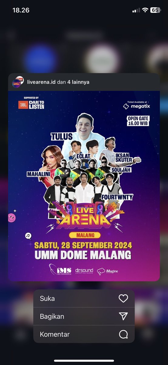 lilfuryy's tweet photo. Wts tiket live arena malang‼️ Harga under price, limited stock, price dm https://t.co/il9xDmxEOG