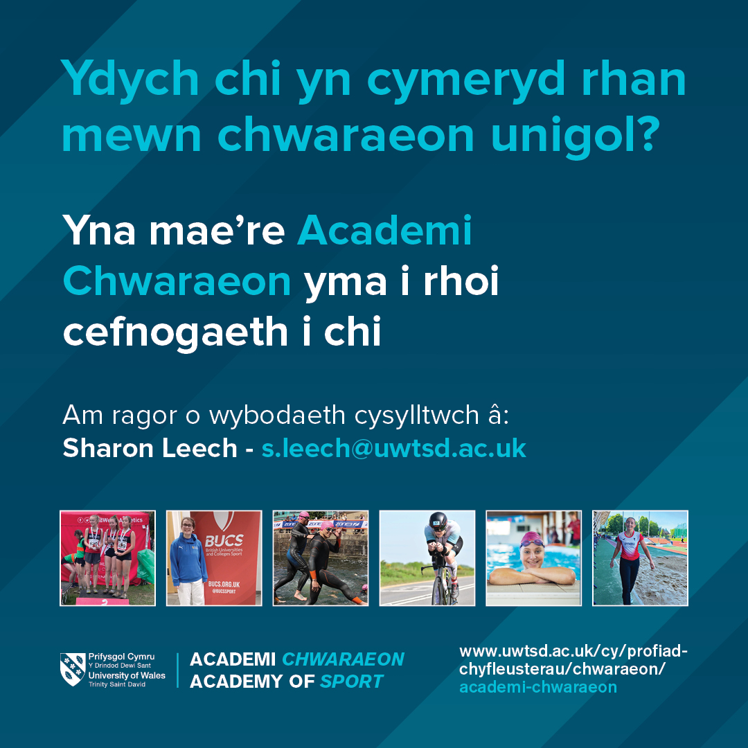 Academy_of_Sport_UWTSD (@academy_uwtsd) on Twitter photo We're looking forward to welcoming new and existing <a href="/UWTSDunion/">UWTSD Students' Union</a> students at the start of the new term. Plenty of information at the #freshersfair on how to sign up to the #individualsports club if you're an individual sports athlete. Ni'n edrych ymlaen i groesawu chi dydd Llun We're looking forward to welcoming new and existing <a href="/UWTSDunion/">UWTSD Students' Union</a> students at the start of the new term. Plenty of information at the #freshersfair on how to sign up to the #individualsports club if you're an individual sports athlete. Ni'n edrych ymlaen i groesawu chi dydd Llun