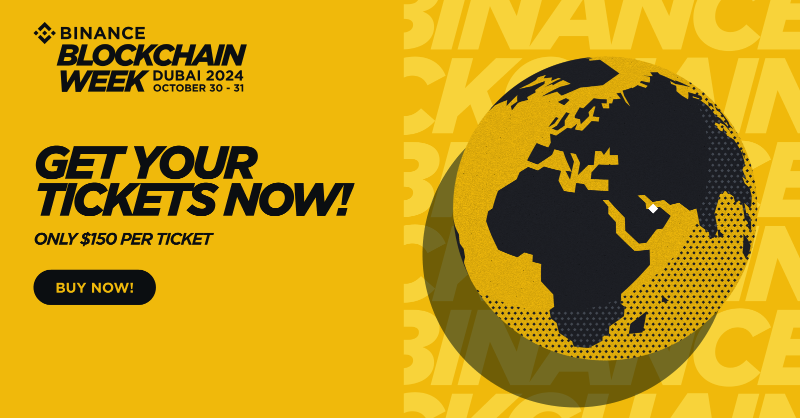 binance's tweet photo. #BinanceBlockchainWeek is just around the corner!

Don’t miss this amazing opportunity to learn and connect.

Tickets are priced at just $150. Grab yours now ⤵️