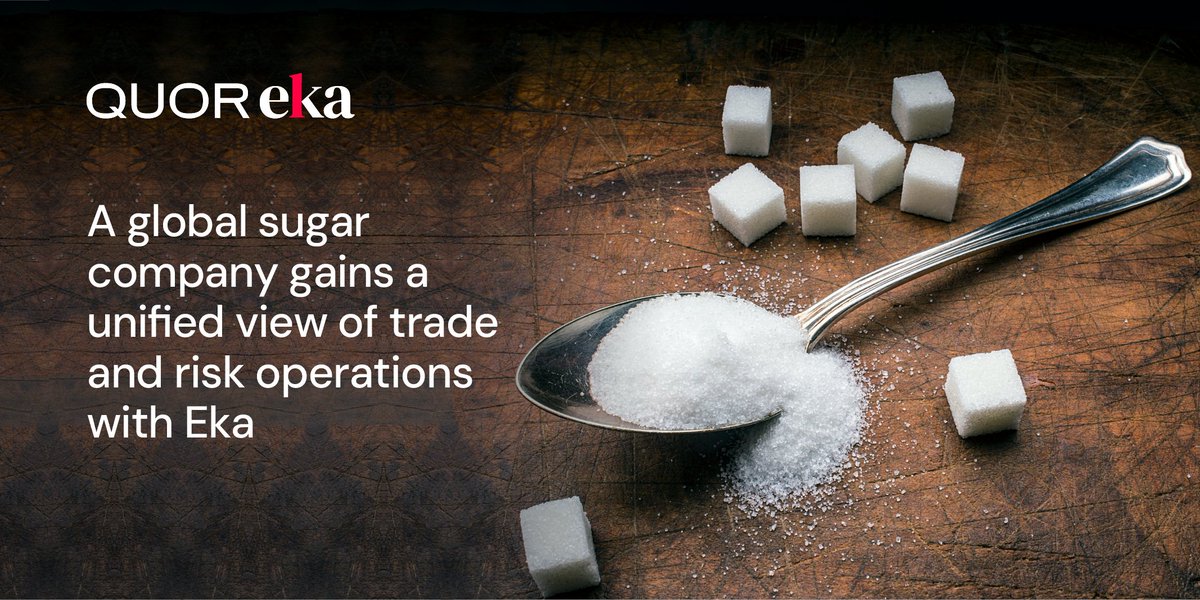 Eka Software Solutions (@ekasoftware) on Twitter photo Global sugar leader managing 6,000+ trades daily boosted efficiency and decision-making with Eka’s CTRM solution, unifying systems & automating workflows with real-time data insights
Read more- eka1.com/case-studies/g…
#SupplyChain #RiskManagement #CTRM #Sugarindustry Global sugar leader managing 6,000+ trades daily boosted efficiency and decision-making with Eka’s CTRM solution, unifying systems & automating workflows with real-time data insights
Read more- eka1.com/case-studies/g…
#SupplyChain #RiskManagement #CTRM #Sugarindustry