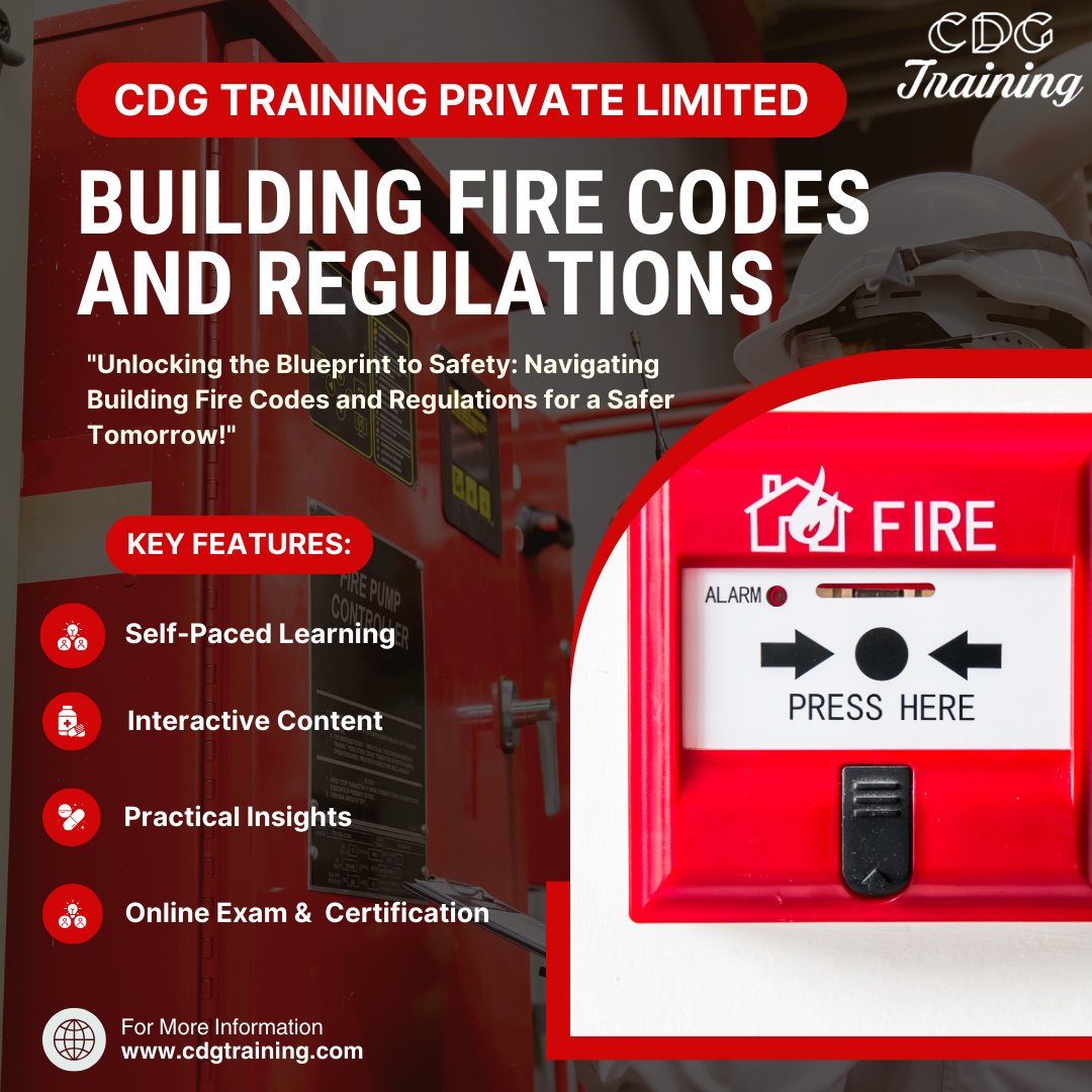 cdgtrainings's tweet image. 🔥Master Building Fire Codes with CDG Training&apos;s Expert Course🔥

Stay compliant and enhance your safety expertise with our **Building Fire Codes and Regulations Course**

🎓Enroll Now: cdgtraining.com/courses/Buildi…

#firesafety #buildingcodes #firecodes #safetyregulations #building