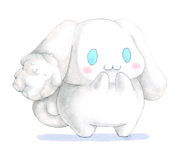 シナモロールちゃんに取り込まれてしまったポムポムプリンちゃん#ポムポムプリン #イラスト #シナモロール 