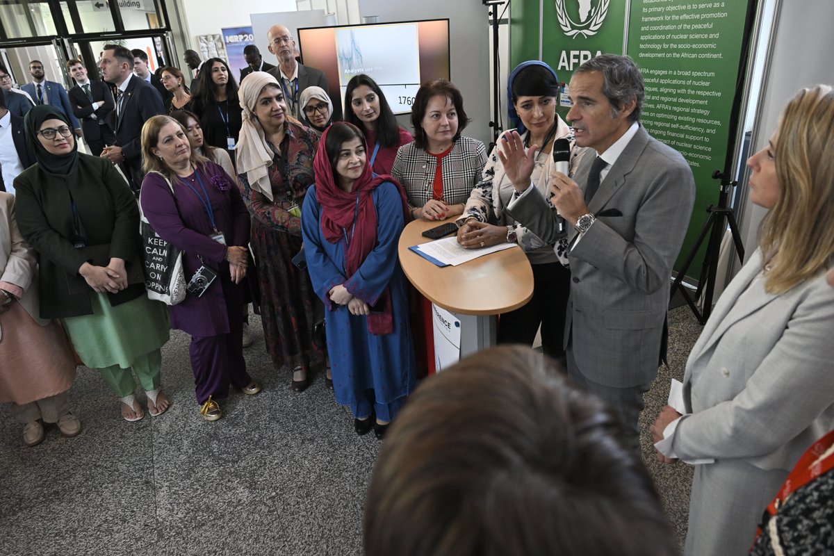 Opened the <a href="/WiNglobal/">Women in Nuclear Global</a> booth at #IAEAGC—#NuclearNeedsWomen, and the future of nuclear must be inclusive and diverse to thrive. Let’s keep breaking down barriers and championing diversity. If you're at the VIC, make sure to visit and see how they're driving change!