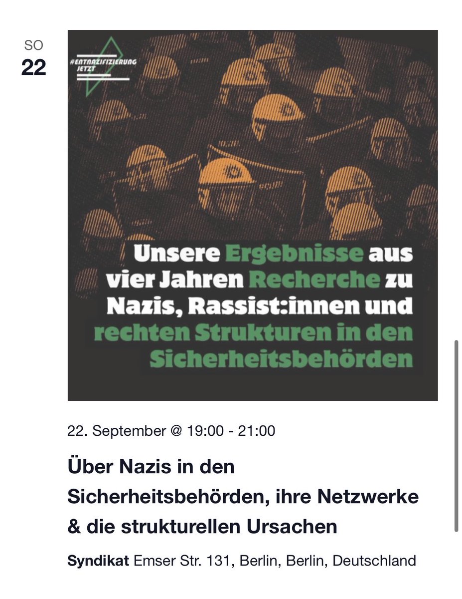 Rassismus ist keine Alternative! Workshop, Lesung, Diskussion, Vorträge - den ganzen Sonntag beim ONK! <a href="/der_neukoellner/">Ferat Koçak</a> <a href="/AnAudretsch/">Andreas Audretsch</a> <a href="/aufstehengegen/">Aufstehen gegen Rassismus</a> <a href="/syndikat44/">Syndikat</a> Mehr Infos: offenes-neukoelln.de