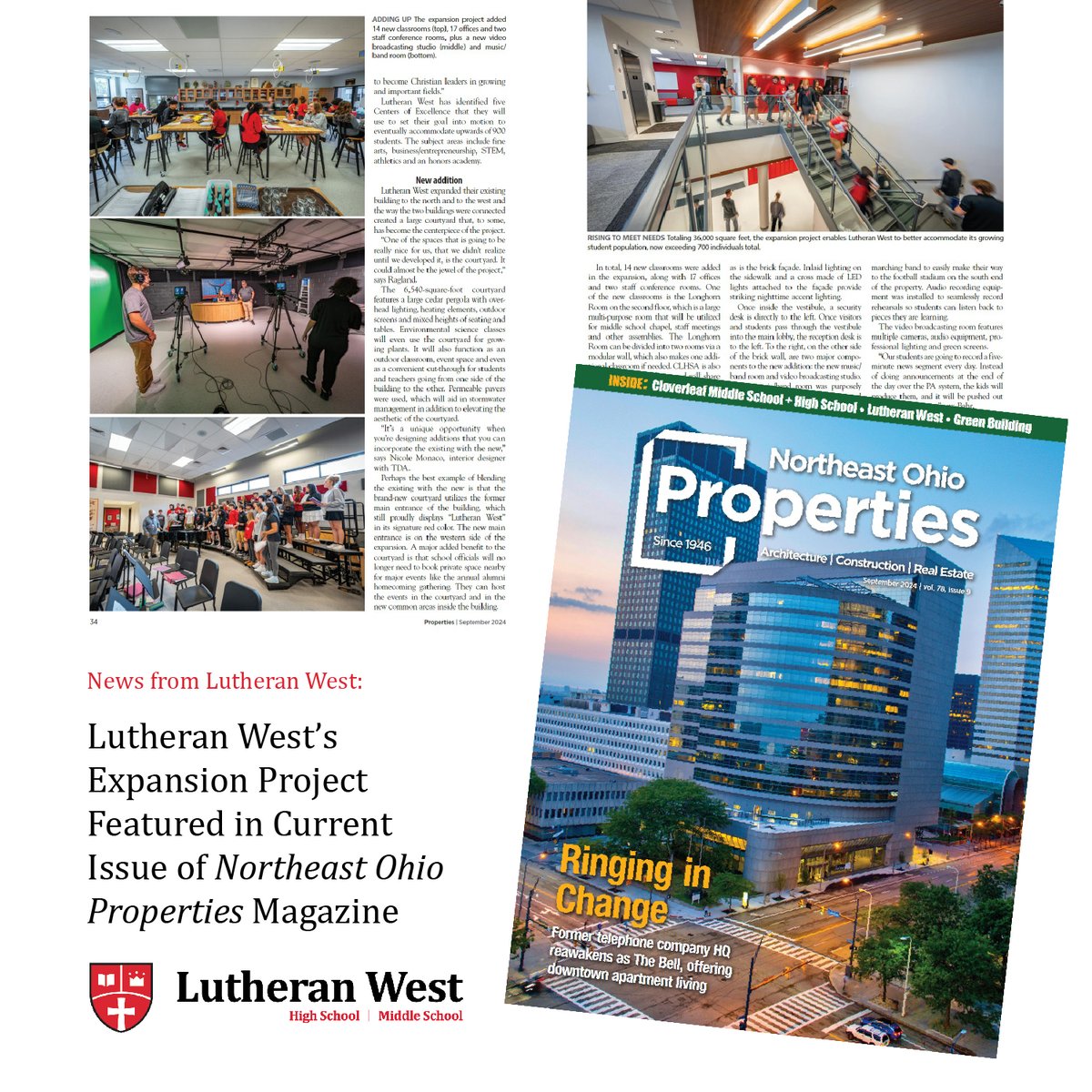 News from Lutheran West: Lutheran West's Expansion Project Featured in Current Issue of Northeast Ohio Properties Magazine

To read the article, visit the magazine's e-publication at issuu.com/mrej/docs/prop…

#GoWest