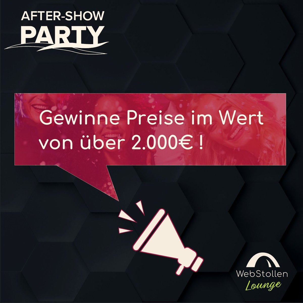 WebStollen's tweet photo. 🎉 hast du es drauf? Dann komm zur WebStollen Lounge auf der AfterParty und stell dich unserer Herausforderung.
Es warten Preise im Wert von über 2.000€ auf dich 💪.

#jtlconnect #jtlsoftware #webstollen #ecommerce #dashbar #abocloud https://t.co/xw3t2XXz0B
